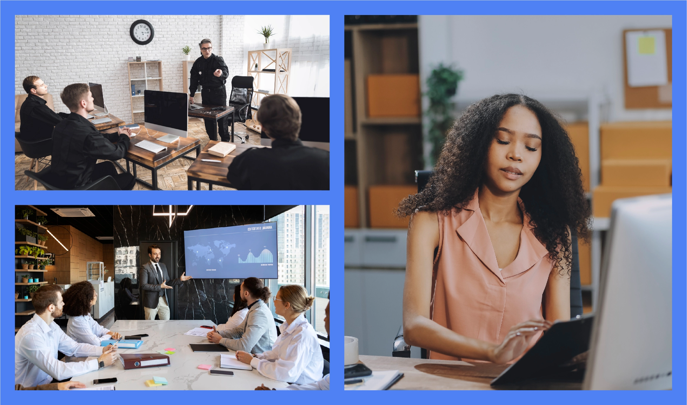 Corporate training session managed with CircleRAM platform